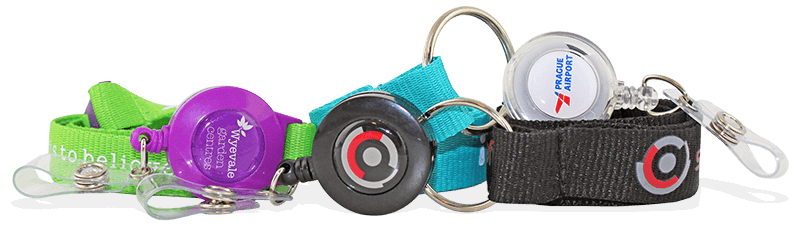 Lanyards with badge reel