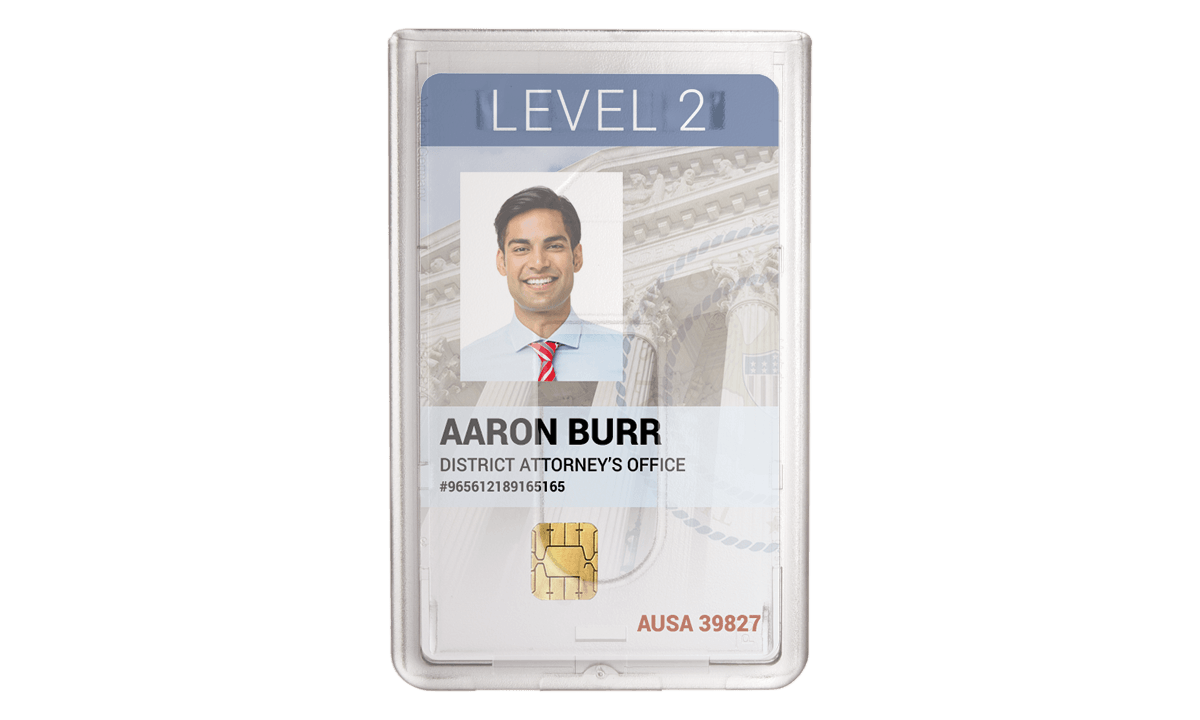 Premium Vertical Rigid Two-Card Holder with Thumb notches