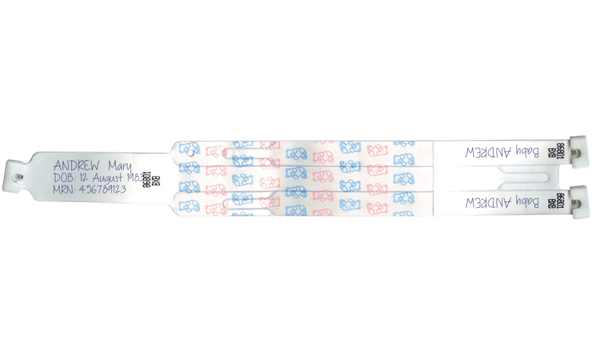 Snugfit Write-On Wristbands - 1 Adult & 2 Infant bands