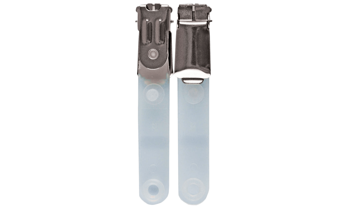 Suspender Clip with Molded Nylon Strap