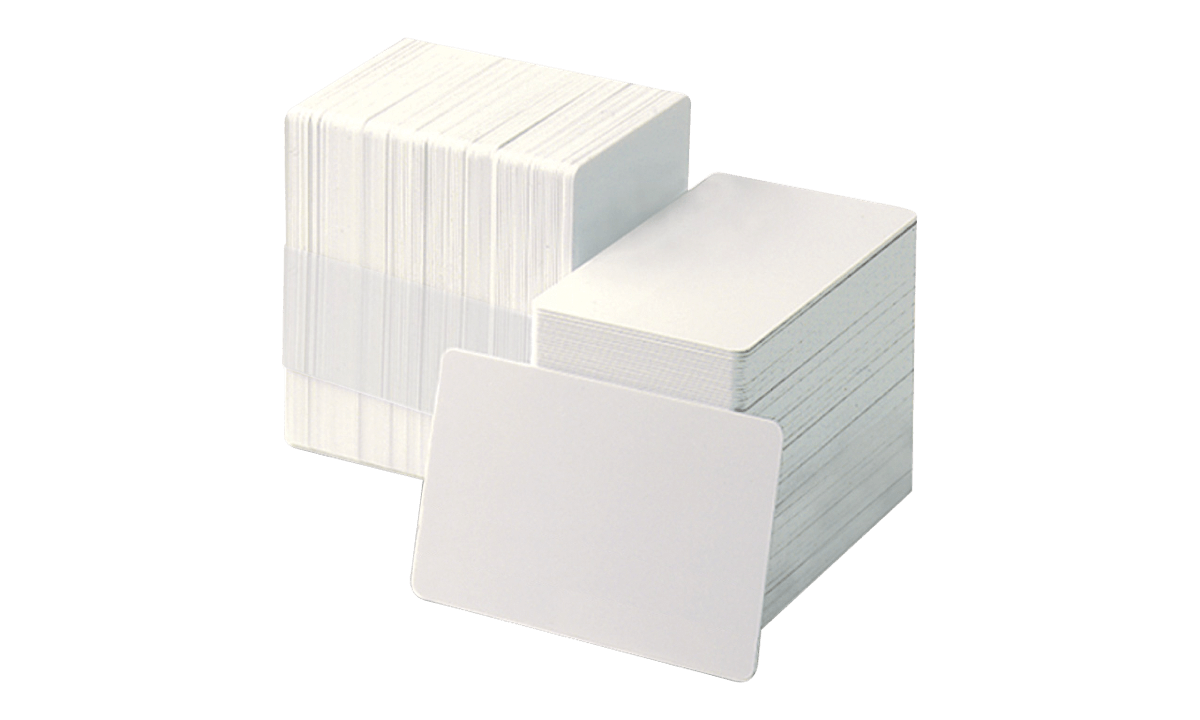 Blank White PVC cards - 750 mic