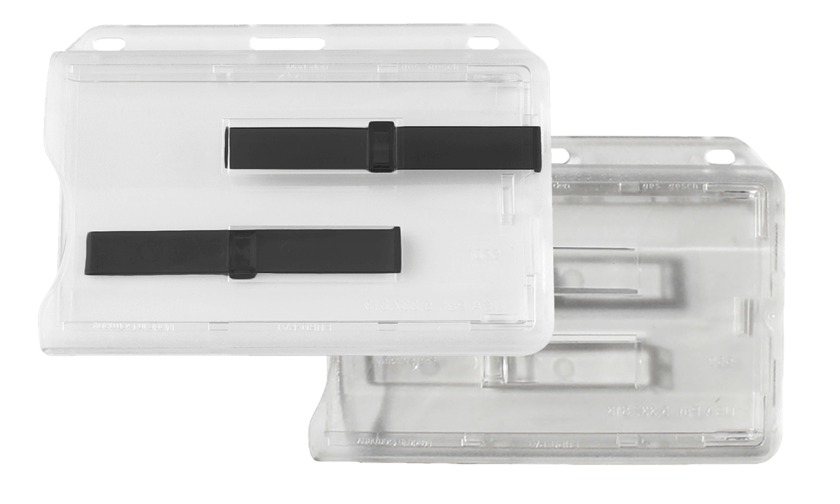 Premium Horizontal Rigid Two-Card Holder with Sliders