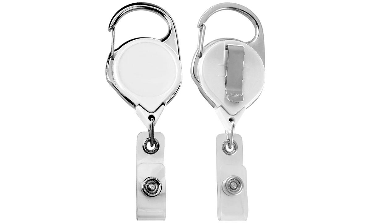 No-Twist Carabiner Badge-Reel with Multiple Attachments