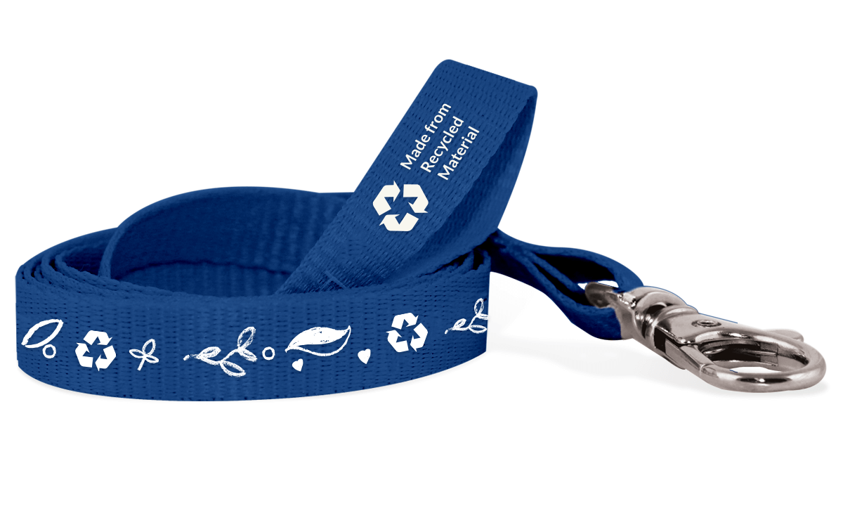 Custom 10mm Recycled P. E. T. Lanyards - One-Colour Print