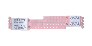 Speedi-Print Write-On Wristbands - 2 Adult & 2 Infant bands