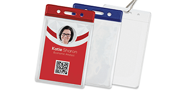 Colour coded Vinyl Badge Holders - Credit Card Size (CR80)